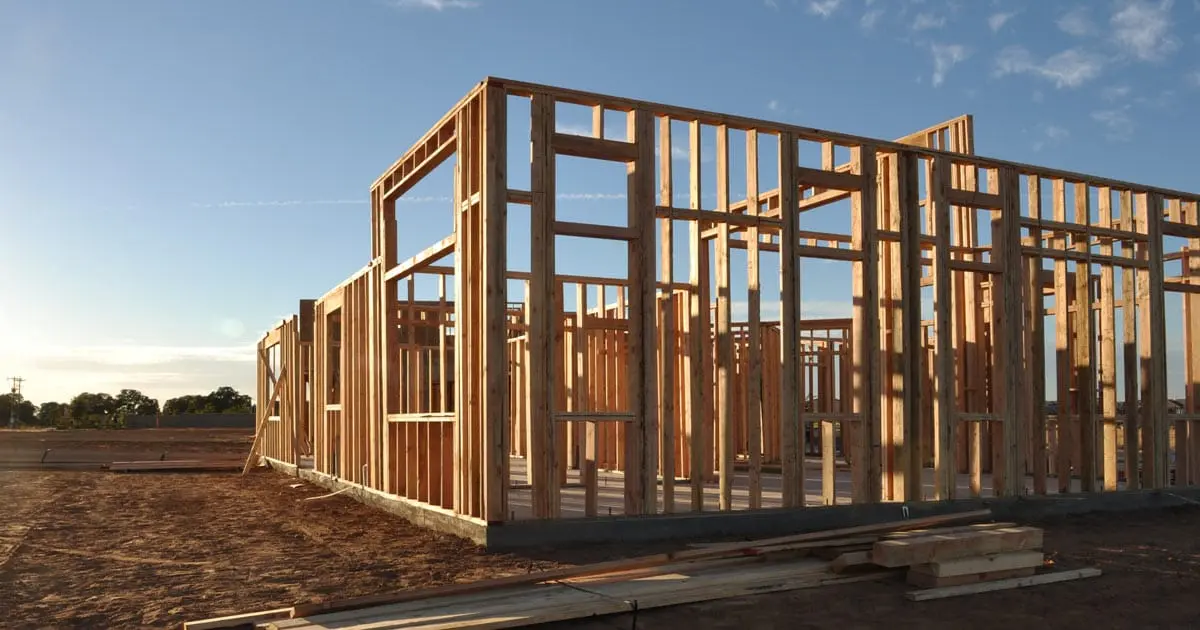 frame of house in progress